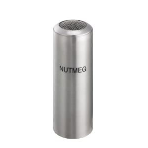 482-STCMESHNUTM Condiment Shaker w/ Nutmeg Imprint, Stainless