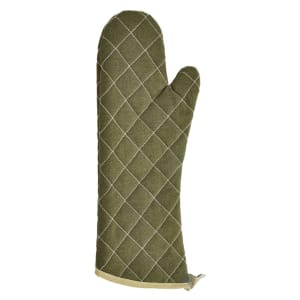 080-OMF17 17" Conventional Oven Mitt - Cotton, Green