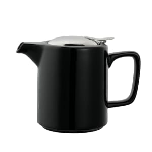 482-TPCW16BL 16 oz Washington-Style Teapot w/ Lid & Infuser Basket, Black