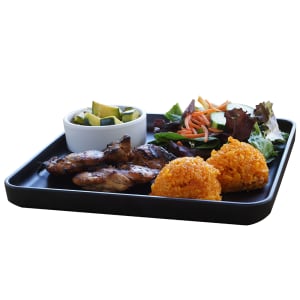 151-220251113 11" Square Melamine Plate, Black