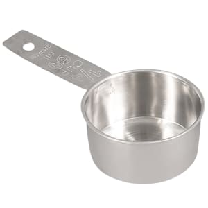 158-1190MC025 1/4 Measuring Cup w/ Graduated Inside & Out, Solid Handle, Stainless