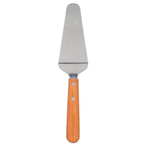 166-19006 10 " Pizza/Pie Server w/ Tapered Offset Blade, Stainless/Wood