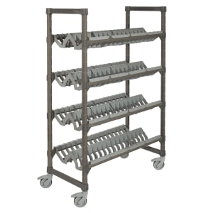 Cambro UPR1826FP20 Ultimate (20) Pan End Load Full Size Sheet Pan Rack  w/Plastic Casters - Unassembled