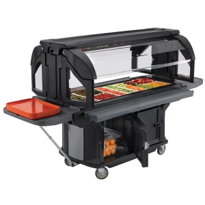 144-VBRU6110 65 1/8" Versa Food Bar™  Cold Food Bar - (5) Pan Capacity, Floor Model, Black