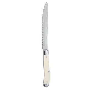 264-500151 Serrated Steak Knife w/ 5" Blade & White Delrin Handle