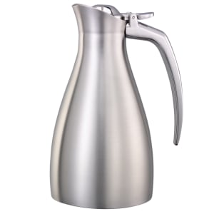 482-ALTU06BS 20 oz Vacuum Carafe w/ Flip Top Lid & Stainless Liner - Brushed Stainless