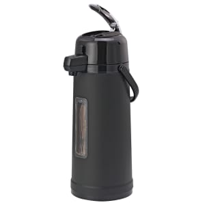 482-ECAL22PBLMATSG 2 1/5 Liter Lever Action Airpot w/ Glass Liner - Vacuum Insulated, Plastic, Black