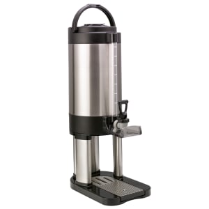 482-GIUSL15G 1 1/2 gal Thermal Coffee Dispenser w/ Base & Brew Thru Top - Stainless Steel