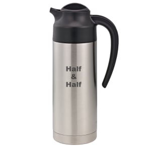 482-S2SN100HHET 1 liter Vacuum Carafe w/ Screw On Lid & Stainless Liner - Brushed Stainless