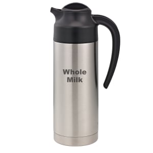 482-S2SN100WHOLEET 1 liter Vacuum Carafe w/ Screw On Lid & Stainless Liner - Brushed Stainless