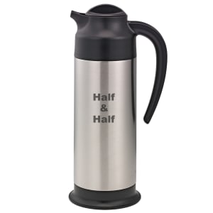 482-SSN100HHET 1 liter Vacuum Carafe w/ Screw On Lid & Stainless Liner - Brushed Stainless