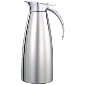 482-SVSC10PS 1 liter Vacuum Carafe w/ Flip Top Lid & Stainless Liner - Polished Stainless