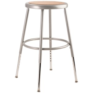 955-6218H Round Backless Stool w/ Masonite Board Seat, Gray