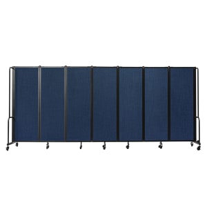 955-RDB67PT04 164"L Portable Room Divider w/ (7) Blue PET Panels - 6ft High