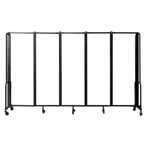 955-RDB65CA 118"L Portable Room Divider w/ (5) Clear Acrylic Panels - 6ft High