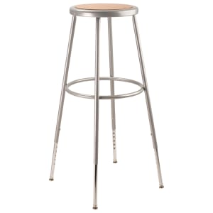 955-6230H Round Backless Stool w/ Masonite Board Seat, Gray