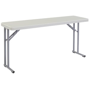 955-BT1860 Folding Table w/ Speckled Gray Plastic Top & Gray Steel Frame - 60"L x 18"W x 29 1/2"H