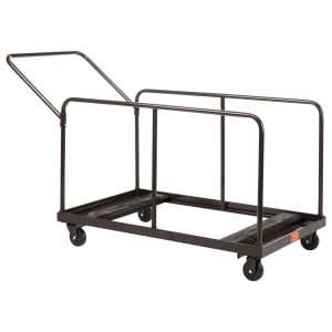 955-DYMU Folding Table Dolly w/ (12) Round & Rectangular Folding Table Capacity - Steel, Brown