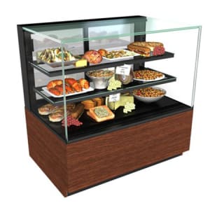 529-NR6047RSV 59 3/4" Full Service Refrigerated Bakery Case w/ Straight Glass - (3) Levels,...