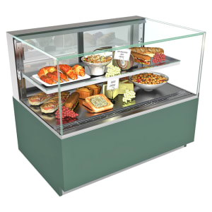 529-NR4840RSV 47 3/4" Full Service Refrigerated Bakery Case w/ Straight Glass - (2) Levels,...