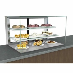 529-NR4827DSV 47 3/4" Full Service Ambient Bakery Case w/ Straight Glass - (3) Levels
