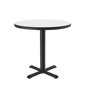 228-BXT30R36 30" Round Dining Height Table - Laminate, White