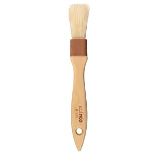 080-WFB10 Flat Pastry Basting Brush, 1" Wide w/ Flat Boar Bristles & Wooden Handle