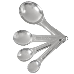 Winco MSPD-4X Deluxe Measuring Spoons 4-piece Set Includes: 1/4 Teaspoon 1/2