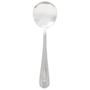 080-000504 6 1/8" Bouillon Spoon with 18/0 Stainless Grade, Dots Pattern