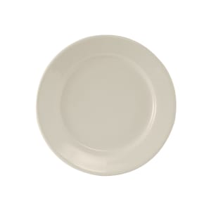 424-TRE006 6 5/8" Round Reno Plate - Ceramic, American White/Eggshell