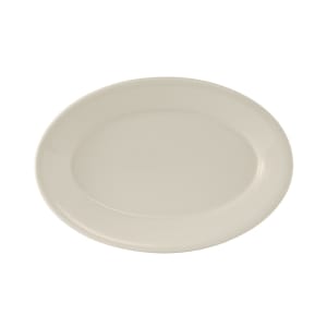 424-TRE914 12 5/8" x 8 3/4" Oval Reno Platter - Ceramic, American White/Eggshell