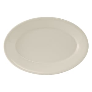 424-TRE912 10 5/8" x 7 3/8" Oval Reno Platter - Ceramic, American White/Eggshell
