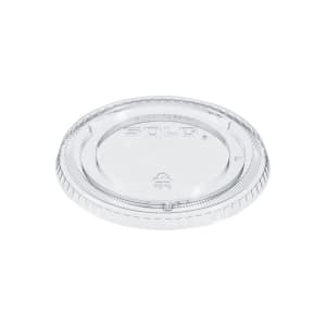 538-626TP Non Vented Lid for Plastic Cups - 4" Round, PET, Clear