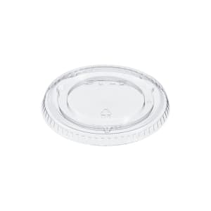 538-662TP Non Vented Lid for Plastic Cups - 3 7/10" Round, PET, Clear