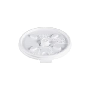 538-8FTL Lift n' Lock Lid for Foam Cups & Containers - Polystyrene, White