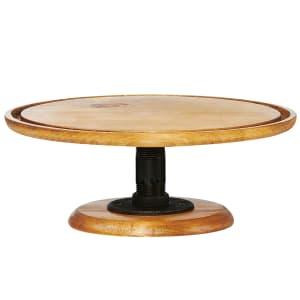 151-4310999 12 3/4" Round Cake Stand - 9"H, Reclaimed Wood