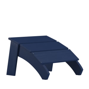 916-JJC14309NVGG Sawyer Outdoor Adirondack Ottoman Foot Rest - Resin Wood, Navy