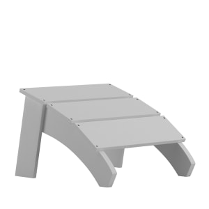 916-JJC14309WHGG Sawyer Outdoor Adirondack Ottoman Foot Rest - Resin Wood, White