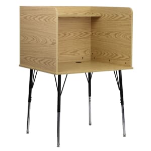 916-MTM6221SGLSCOAKG Stand Alone Study Carrel w/ Upper Shelf - Oak Laminate Surface