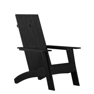 916-JJC14509BKGG Sawyer Outdoor Adirondack Chair - Resin Wood, Black