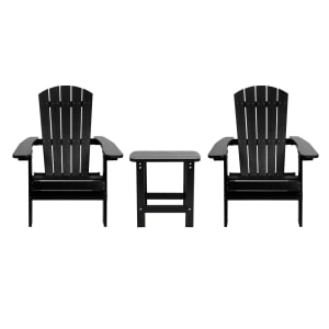 916-JJC145052T14001B Adirondack Side Table & (2) Folding Chair Set - 18 3/4" x 15",...