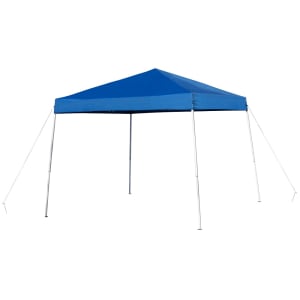 916-JJGZ88BLGG 7 3/4 ft Square Pop Up Canopy Tent w/ Carry Bag - Blue Polyester, Steel Frame