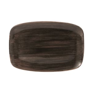 893-PAIBXP141 13 7/8" x 9 5/8" Oblong Patina Chef's Plate - Ceramic Iron Black