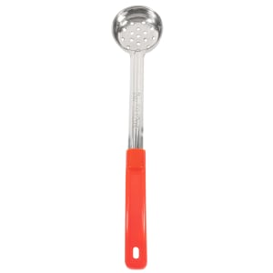 166-SPNP2 2 oz Ladle Style Perforated Bowl, 2 1/2 in, Grip Handle, Red
