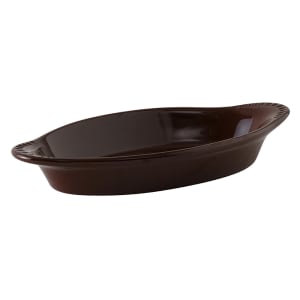 424-DMN080 8 oz. Oval, DuraTux®© Welsh Rarebit - Ceramic, Mahogany