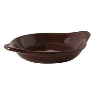 424-DMN0902 9 oz. DuraTux®© Shirred Egg Dish - Ceramic, Mahogany