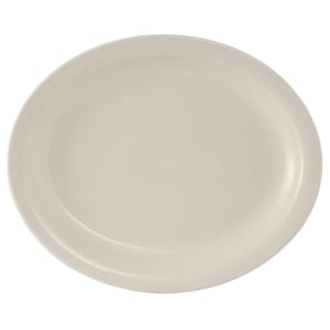 424-TNR41 8 1/2" x 6 7/8" Oval Nevada Platter - Ceramic, American White/Eggshell