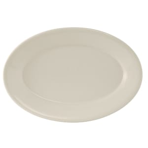 424-TRE33 7" x 4 5/8" Oval Reno Platter - Ceramic, American White/Eggshell