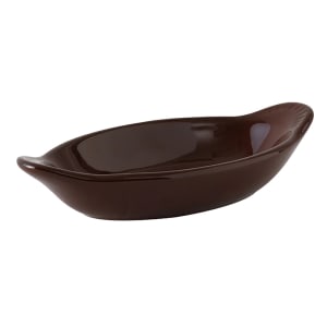 424-DMN045 4-1/2 oz. Oval, DuraTux®© Welsh Rarebit - Ceramic, Mahogany