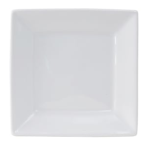 424-GSP002 6" Square Santorini Plate - Ceramic, Porcelain White